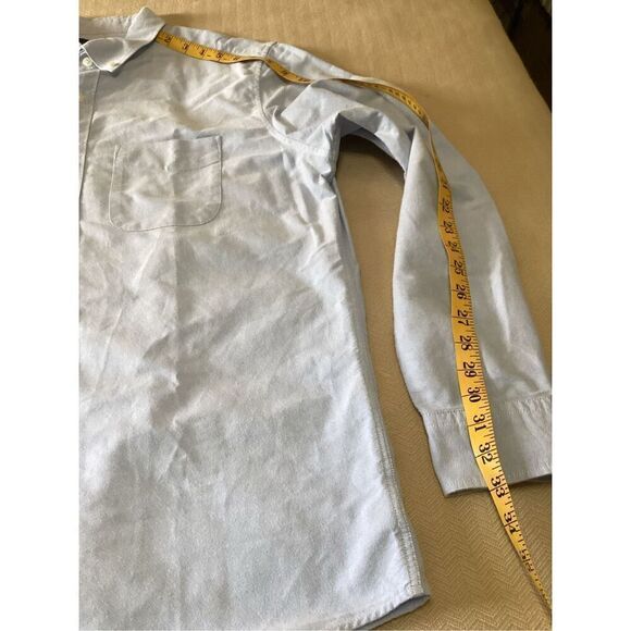 Men’s Classic Fit American Eagle Chambray Blue Dress Shirt LT - Picture 4 of 8